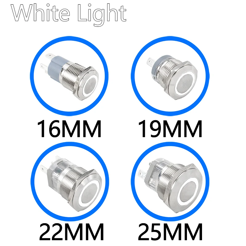 

Металлический кнопочный переключатель HUSA 1NO 10A/15A/20A с лампой