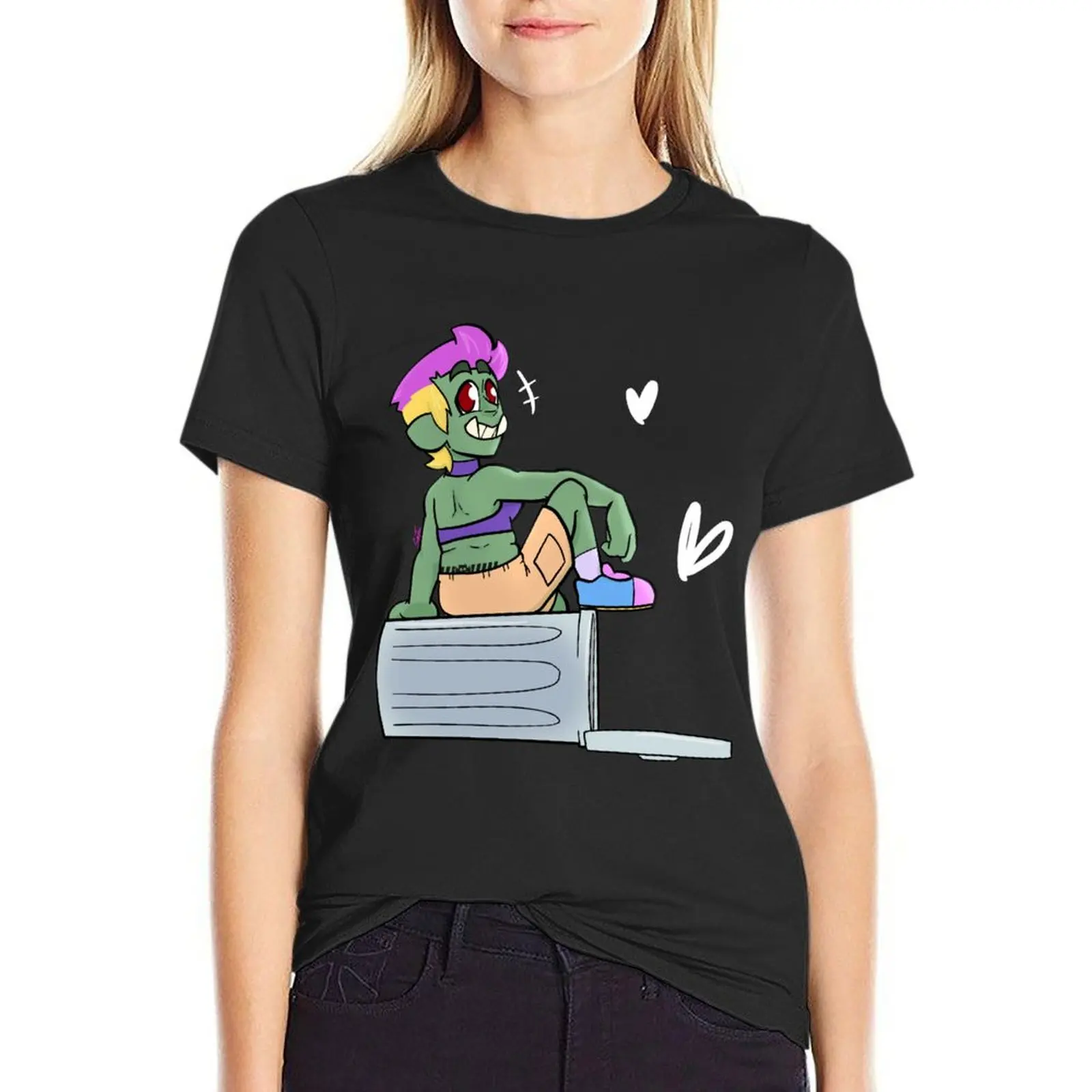 Smoo: футболка с изображением мусора летний топ кавайная одежда женская женские