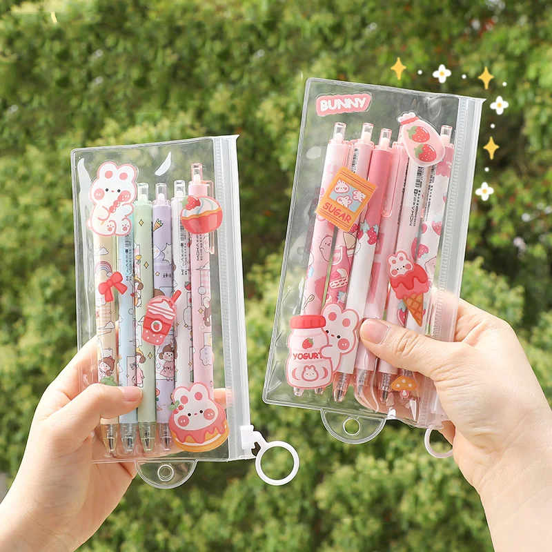 Cartoon Cute Endless Pencil Student Kawaii Pens for Writing Bear Rabbit Cute Stationery Korean School Supplies