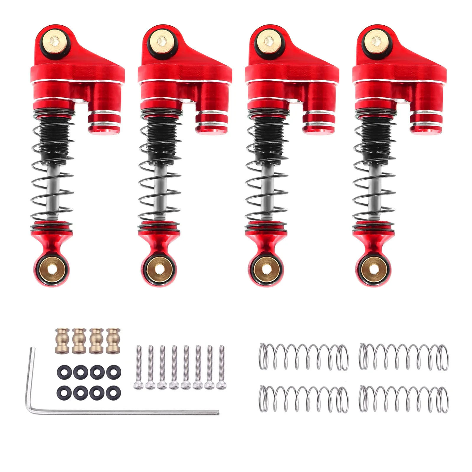 

Hobby Fans 43mm Shocks Absorber 4PCS Aluminum RC Shocks Damper for 1/24 Axial SCX24 AXI90081 Deadbolt RC Crawler Car Upgrades,