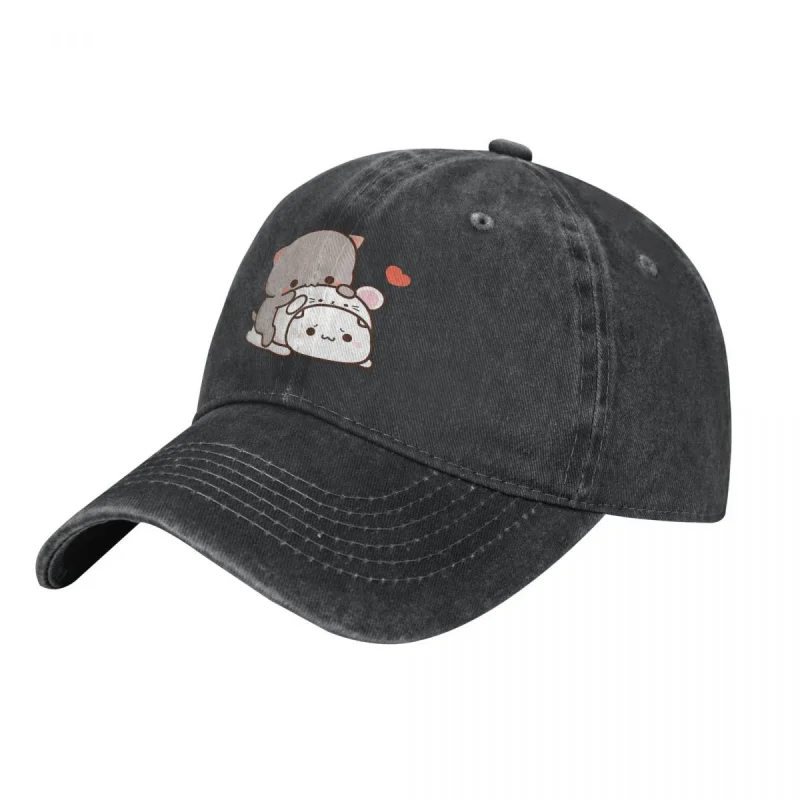 

Бейсбольная кепка Peach And Goma Mochi Cat, кепка с верхом, ковбойские шапки для младенцев, мужские и женские шапки