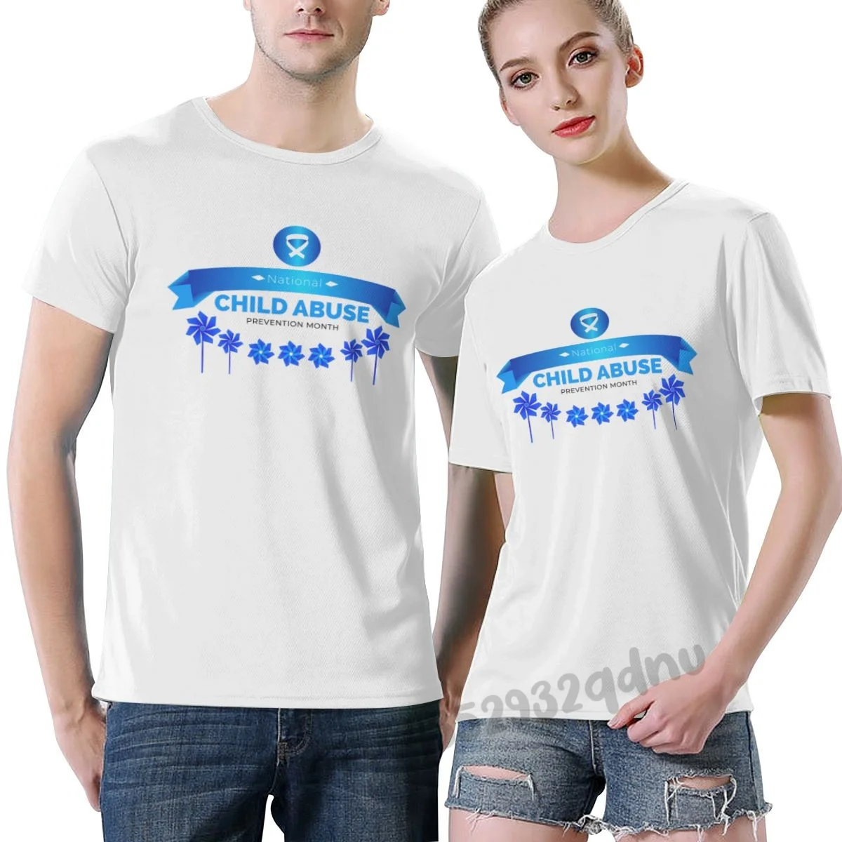 

April Is National Child Abuse Preventon Month T-shirt Tee Men women T shirt 100% Cotton Tops Tees