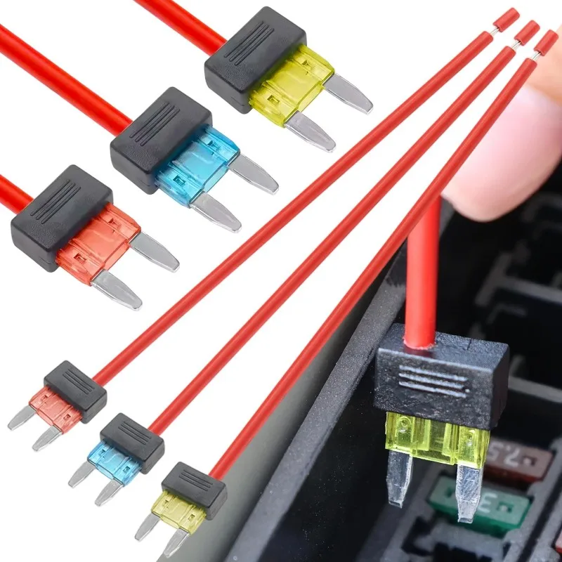 Фото Мини-держатель стандартного автомобильного предохранителя 16AWG, адаптер-разветвитель (TAP) для добавления цепи, удлинитель предохранителя ATM APM, 10А 15А 20А №1