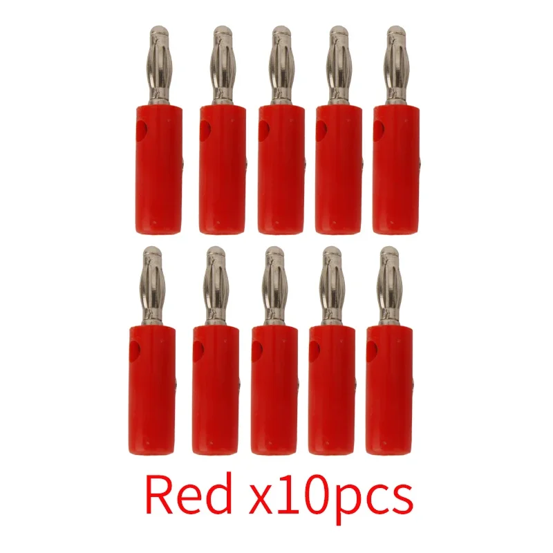 5/10 шт. винт для аудиодинамика, банан, позолоченные вилки, разъемы 4 мм, черный, красный, онлайн, золотой