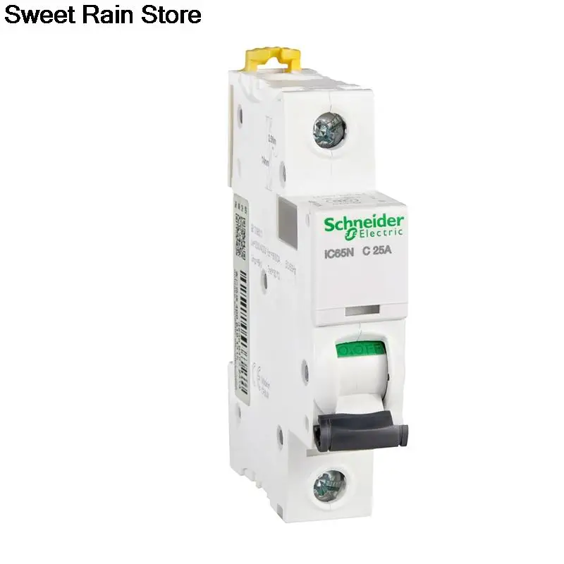 Sakelar Udara Schneider Electric Acti9 IC65N 1P MCB Pemutus Sirkuit Miniatur C 1A 4A 6A 10A 16A 20A 32A 25A 40A 50A 63A