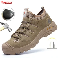 men and women work shoes men safety shoes steel toe shoes air safety boots puncture proof work sneakers breathable shoes