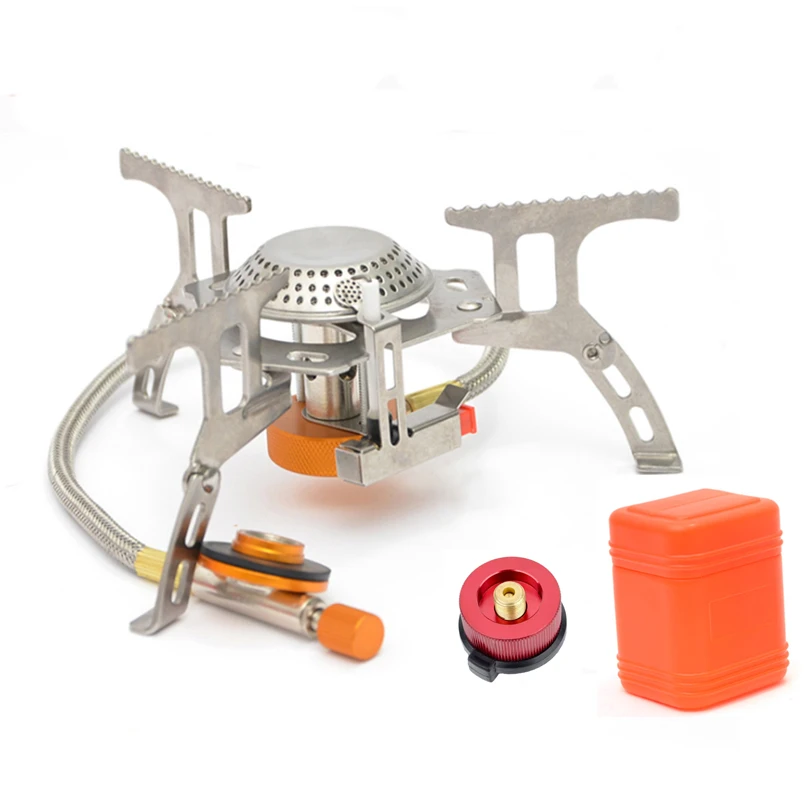 

Portable Camping Gas Stove Strong Firepower Cassette Burner Mini Ultralight Outdoor Stove For Fishing Self-driving Tour Picnic