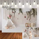 Фон для фотосъемки Mehofond в богемном стиле искусственная палатка для кемпинга с цветами для девочек торт на 1-й День рождения разбиваемый фон для фотостудии