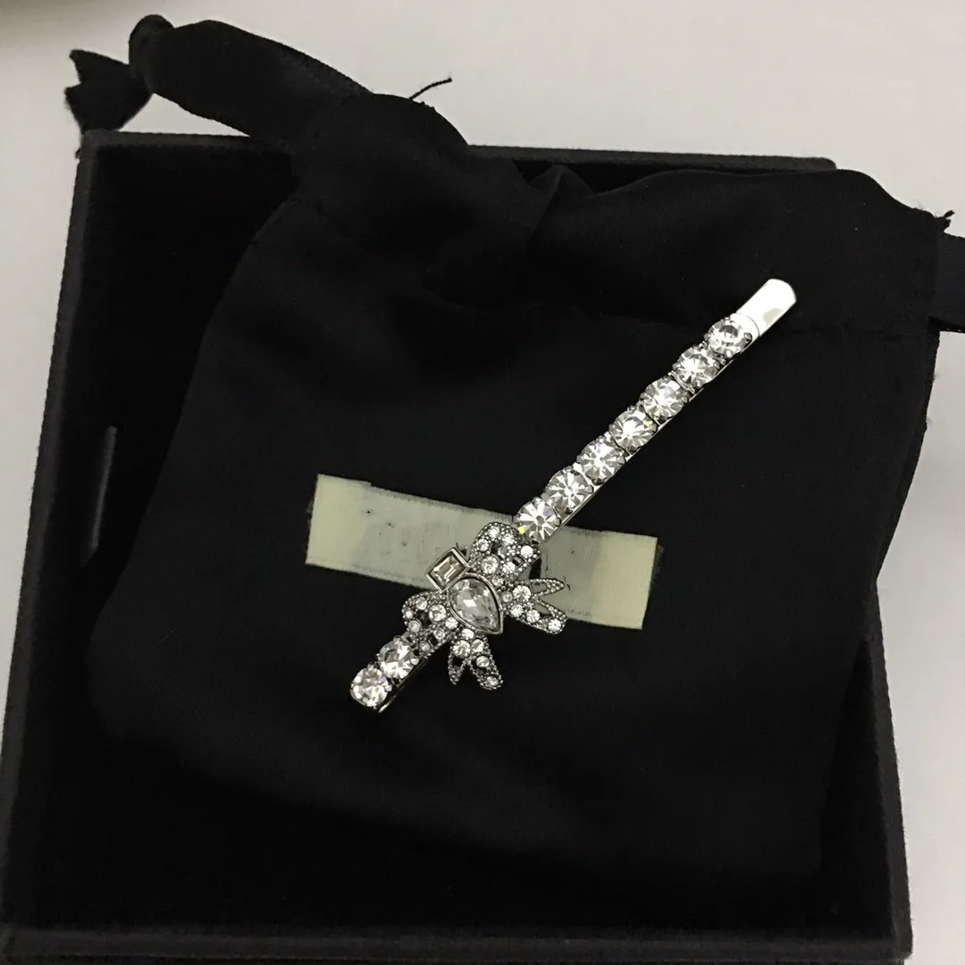 European and American fashion bow crystal hairpin