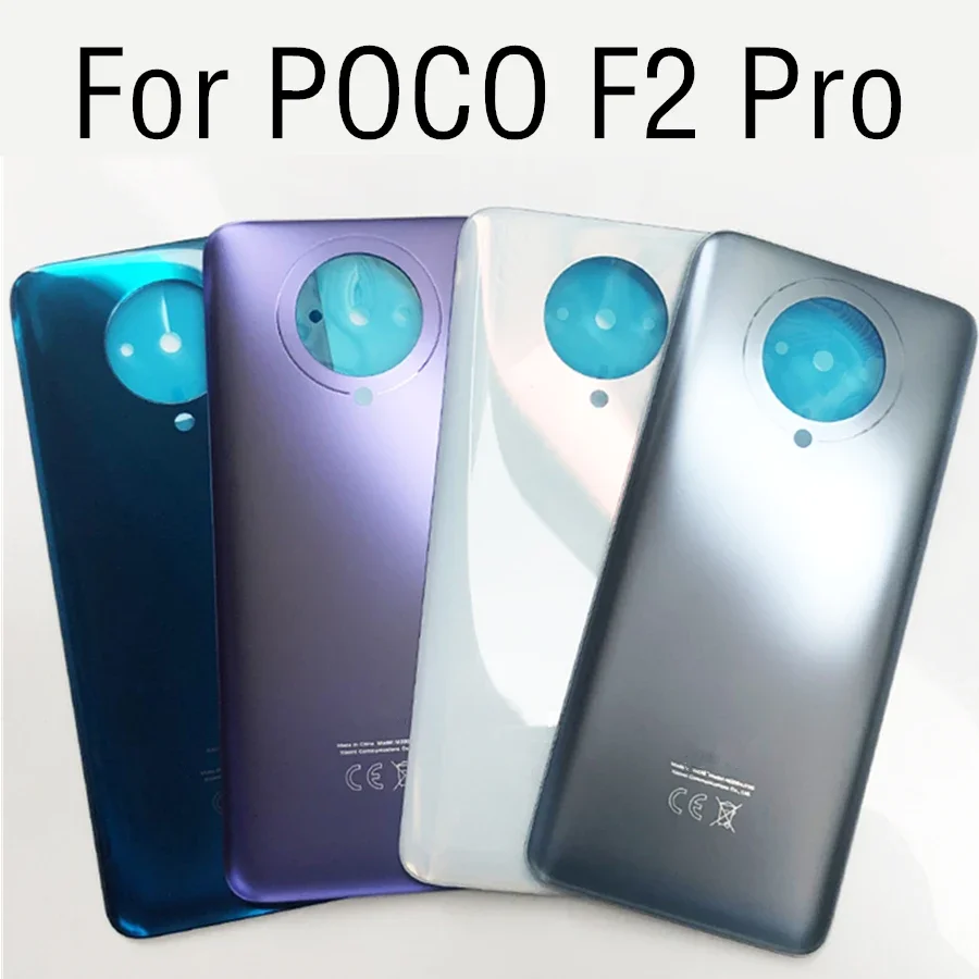Стеклянная Крышка батарейного отсека для Xiaomi POCO F2 Pro Задняя стеклянная панель