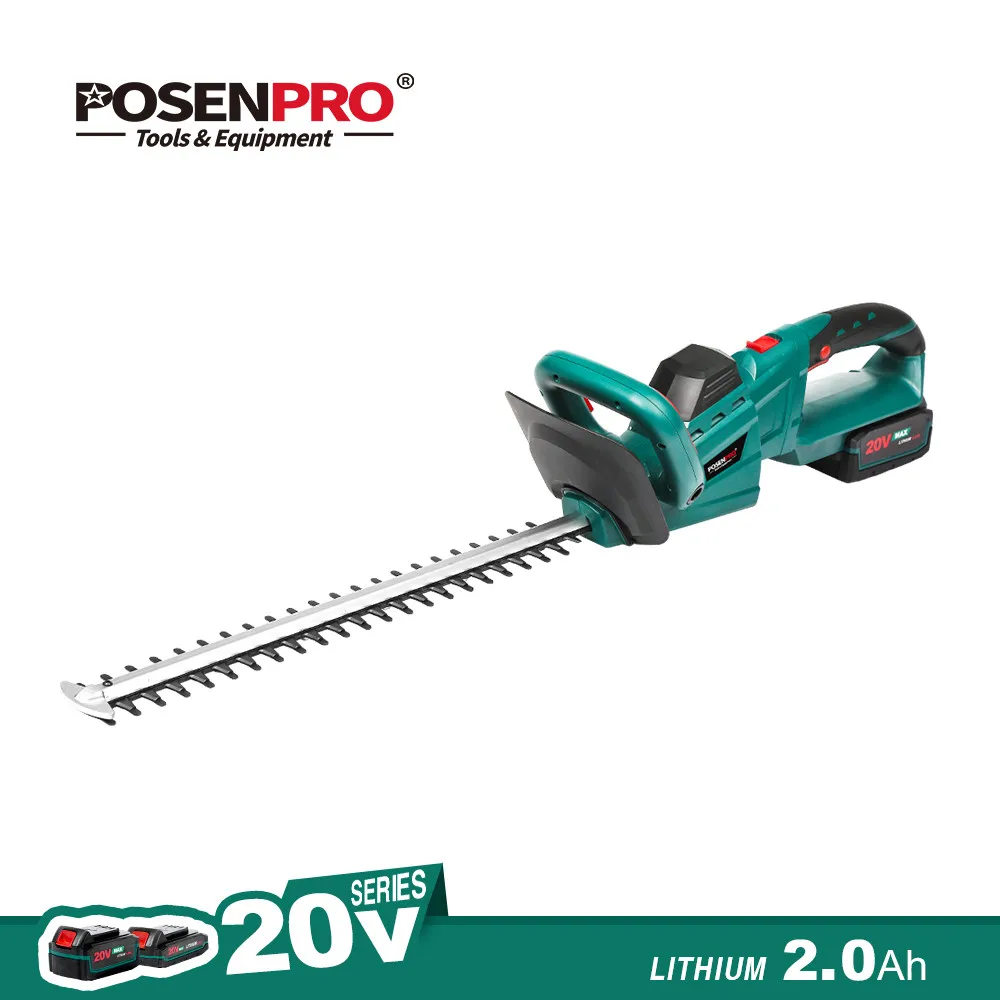 

POSENPRO 20V Cordless Hedge Trimmer with Telescopic Pole Household Garden Tool Set 2.0Ah Battery Electric Garden Pole Trimmer