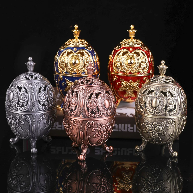 

Luxury Tibetan Incense Cones Burner Tripod Retro Alloy Buddhist Desktop Decoration Meditation Yoga Aromatherapy Stove New