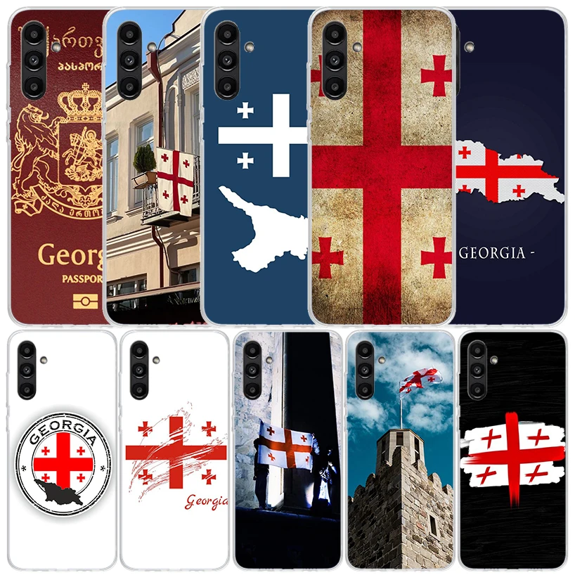 Фото Чехол для телефона с флагом Джорджии для Samsung Galaxy A15 A14 A13 A12 A55 A54 A53 A52 A35 A34 A33 A32 A25 A24 A23 A22 A04S A03S A02S №1