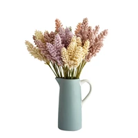 6 pieces bundle flower artificial pe lavender fake plants vases diy accessories home party wedding mini fake florals bouquets