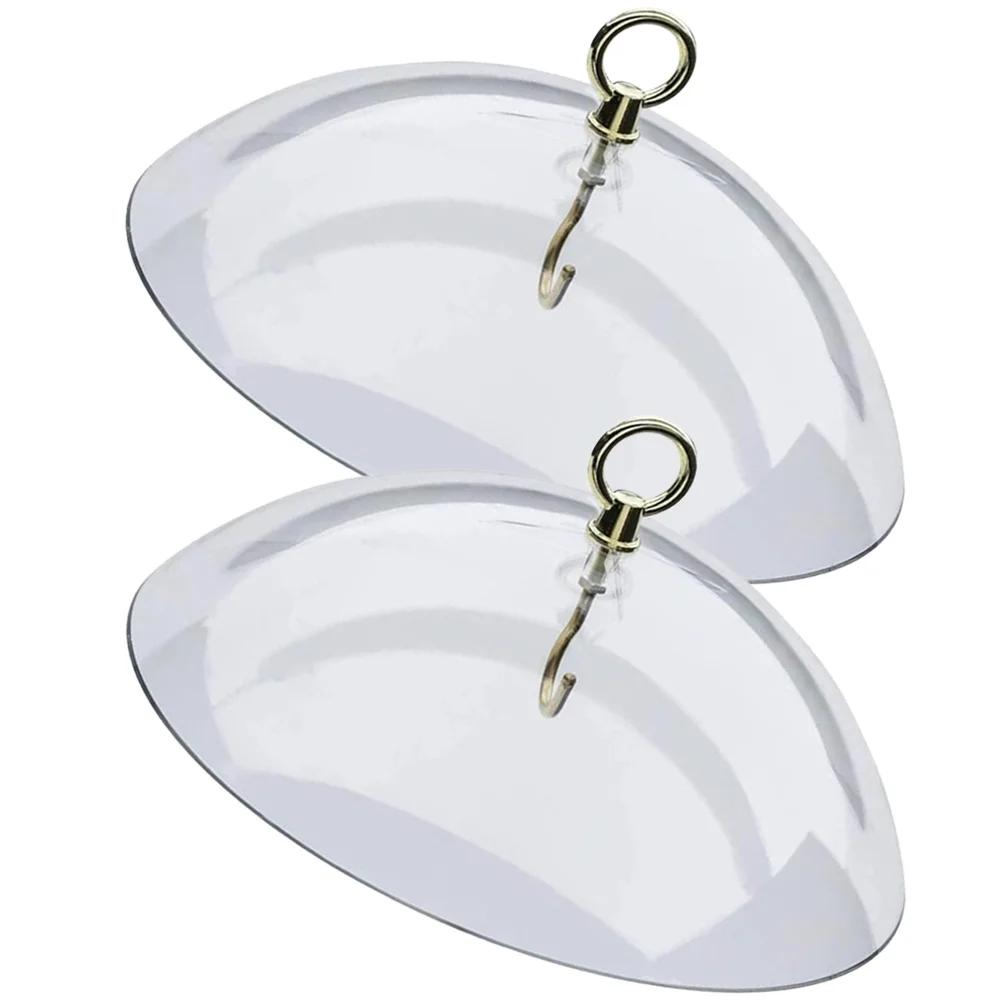 

2pcs Bird Feeder Protective Dome Feeder Squirrel Cover Hanging Rain Protective Cover for Bird Feeder