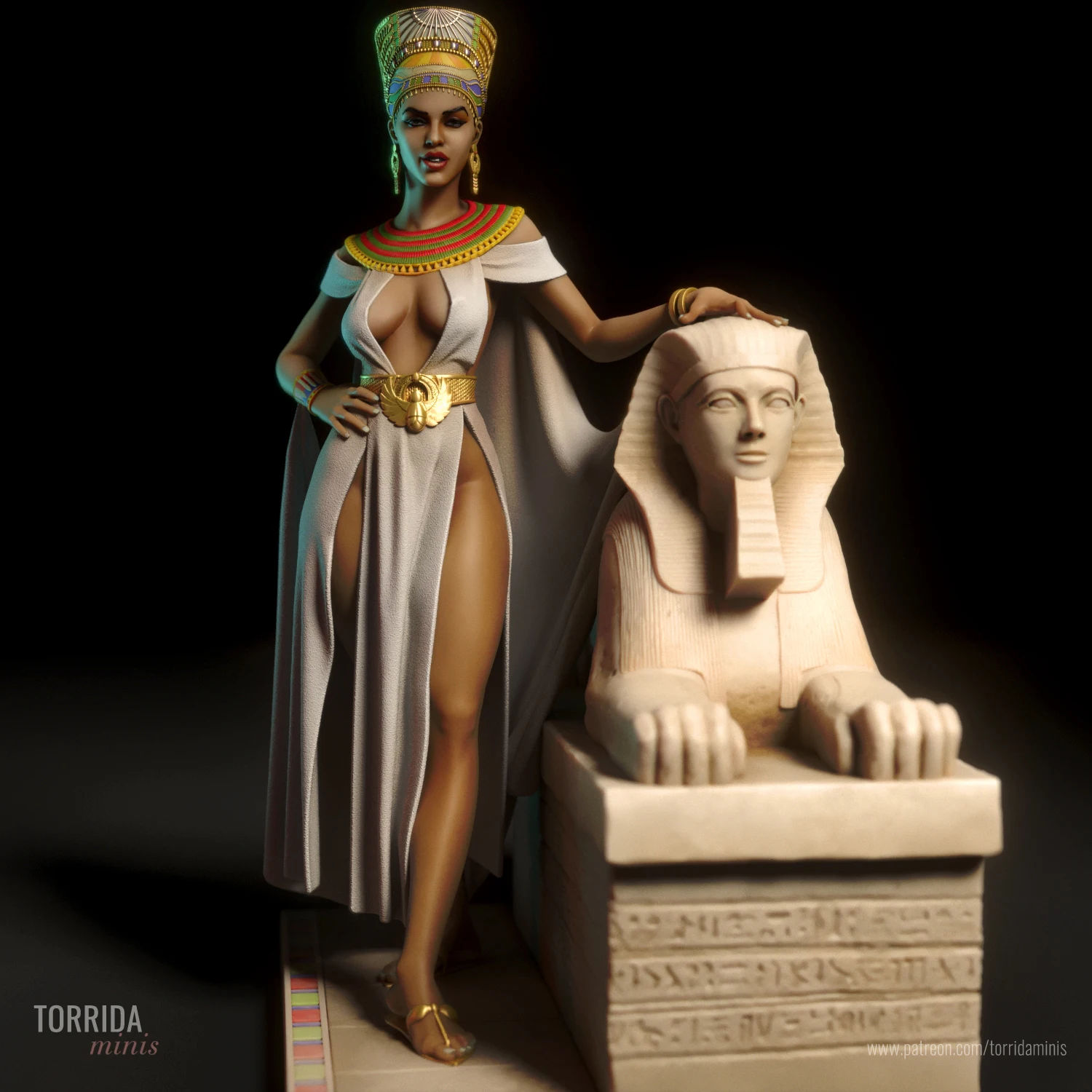 Набор моделей для 3d-печати 1/24 Древние египетские фармакологии неfertiti смола набор