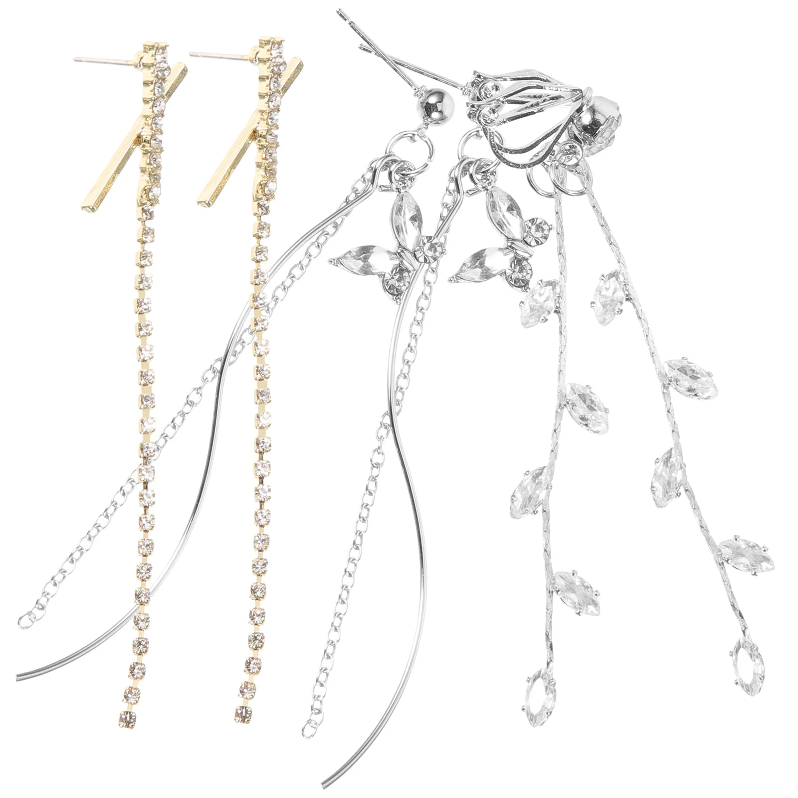 

3 Pairs Butterfly Tassel Earrings Women Leaf Tassel Earrings Girl Tassel Earrings Jewelry