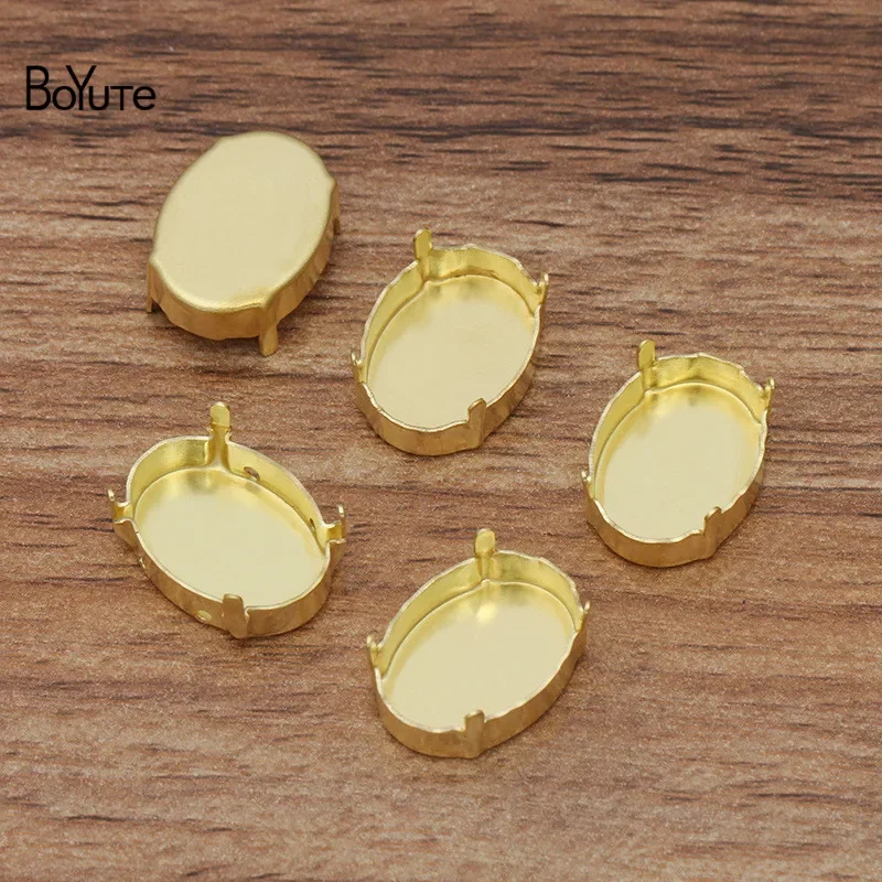 BoYuTe (100 шт./лот) Овальные 10*14 мм 13*18 основание кабошона металлические штамповочные