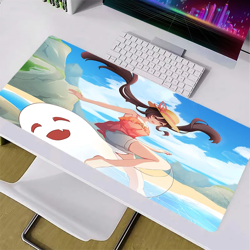 

Игровой коврик для мыши Genshin Impact, игровые аксессуары, компьютерные офисы, коврик для ноутбука 900x400, игровые коврики, нескользящий мягкий ковр...