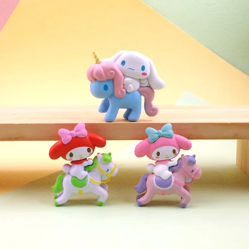 

Anime My Melody Cinnamoroll Sanrio Figure DIY Birthday Cake Decoration Desktop Ornament Collection Kawai Doll Christmas Toy Gift