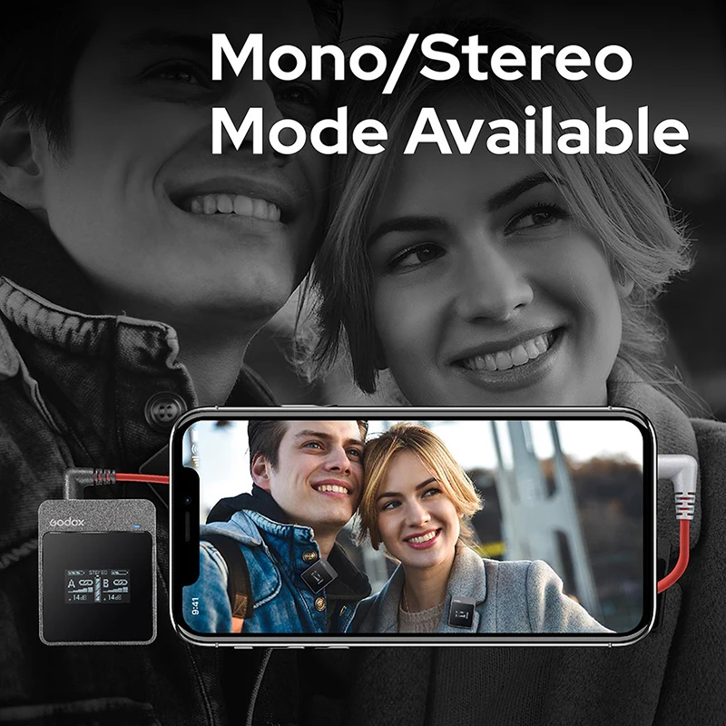 Беспроводной петличный микрофон Godox MoveLink M1 M2 2 4 ГГц для DSLR-камер видеокамер