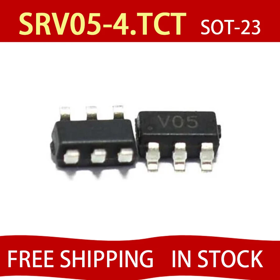 

20PCS SRV05-4.TCT SOT23-6 SRV05 SOT23 V05 SRV05-4 SRV05-4-P-T7 SOT SMD New and Original IC Chipset FREE SHIPPING