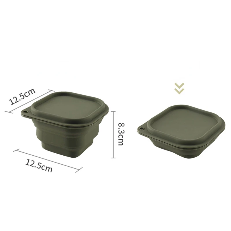 

Silicone Dinner Plate, Children's Tableware, Preservation, Leakproof Lunch Box, Folding Bowl, Salad Plate