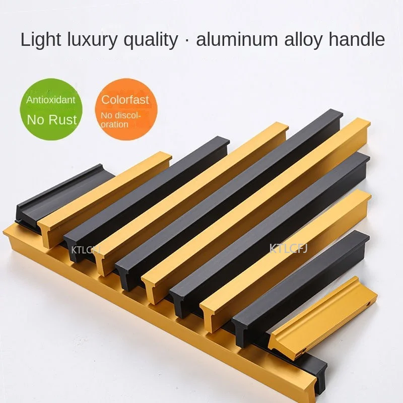 

American Brushed Gold Black Cabinet Handles T Bar Aluminum Kitchen Cupboard Pulls Drawer Knobs Furniture Handle Hardware