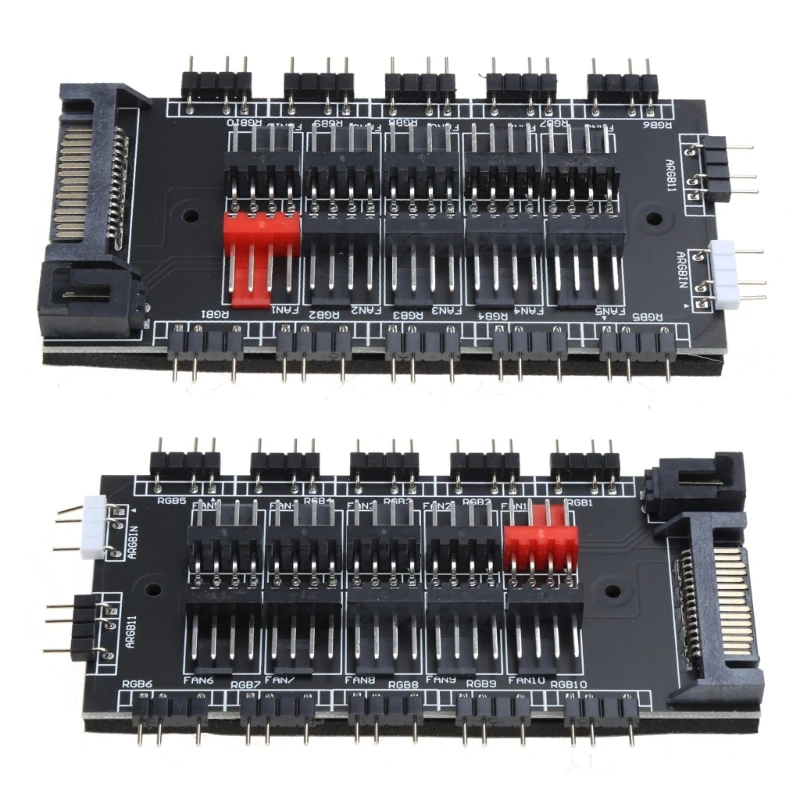 ШИМ-вентилятор + ARGB светодиодный концентратор синхронизации 2 в 1 беспроводной