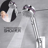 360 rotating pressurized jetting shower head 3 mode high pressure bathroom bath shower nozzle filter water saving showerhead