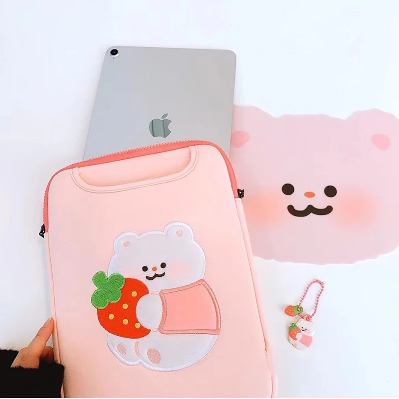 Чехол для Ipad Pro 11 13 14 15 дюймов Модный милый чехол ноутбука с розовым медведем в