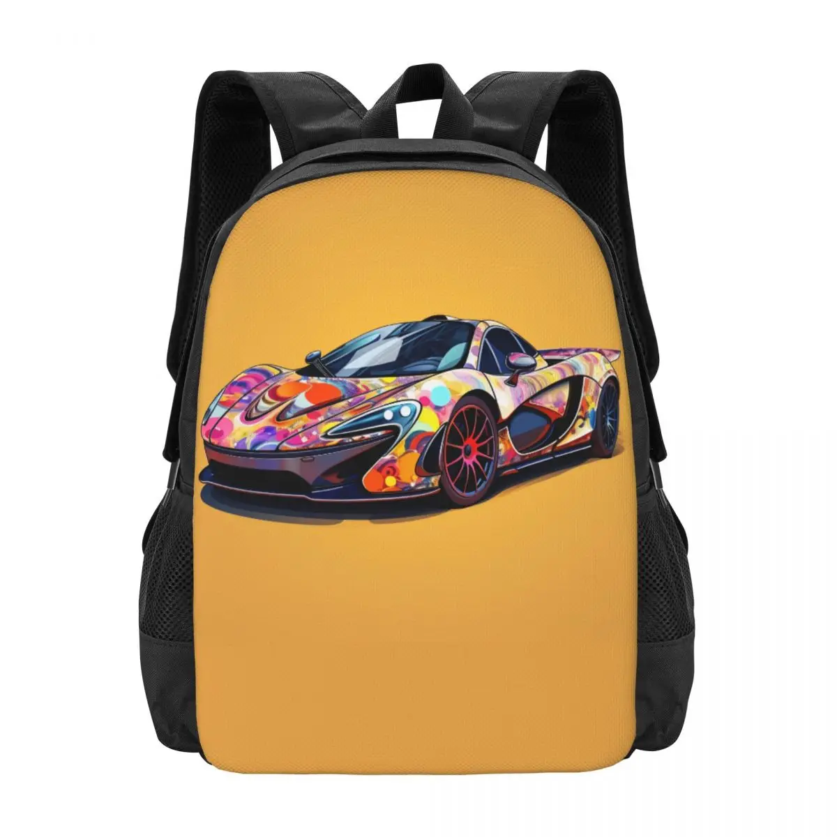 

Powerful Sports Car Backpack Unisex Simplified Form Graffiti Large Backpacks Elegant School Bags Outdoor Style Design Rucksack