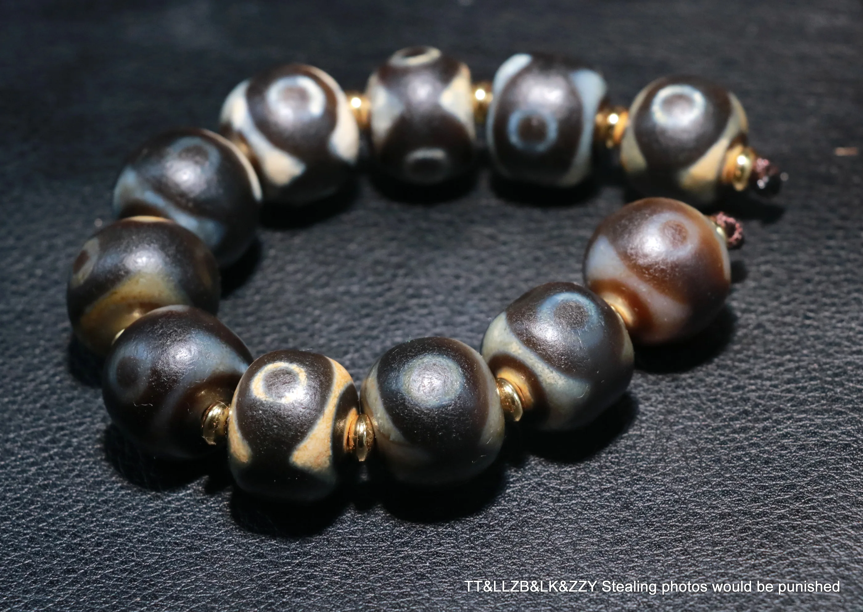 

Набор из 11 тибетских энергетических старых агатов тигровых зубов с 3 глазами бусины дзи для DIY 2022 Amulet Timestown UPD53