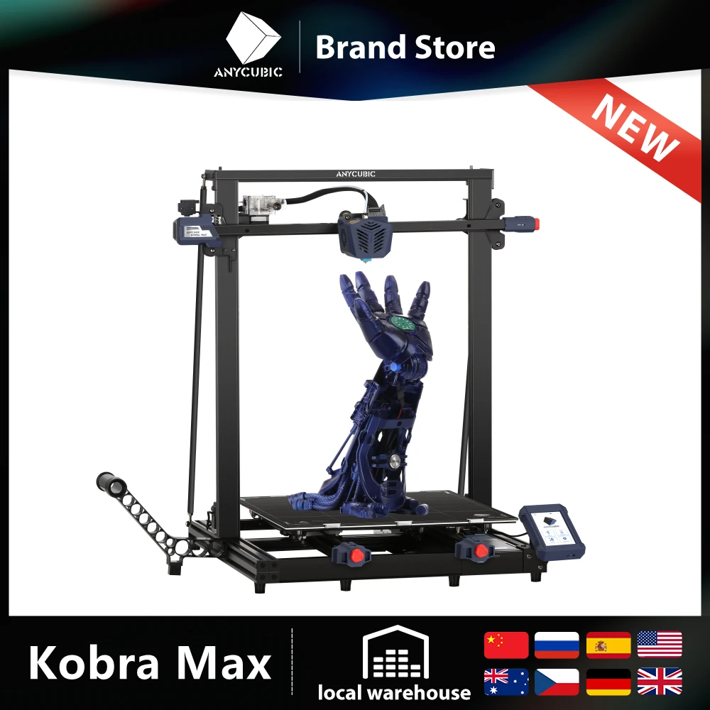 

3D-принтер ANYCUBIC FDM s KOBRA MAX, большой размер печати, двойная Вертикальная ось, Умная Автоматическая выравнивание