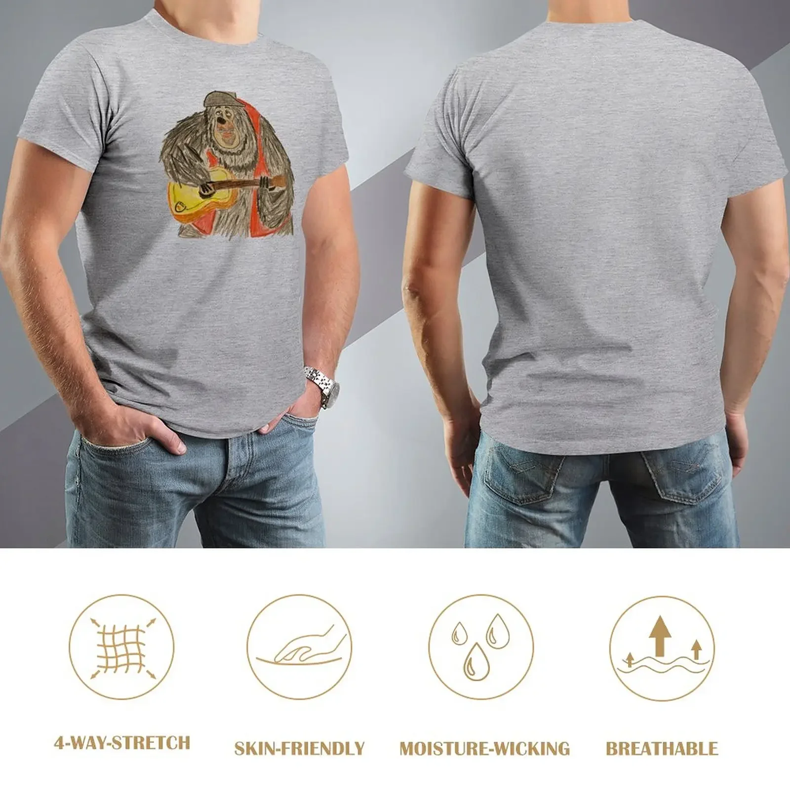 Футболка с большим эскизом Al-Country Bear Jamboree эстетическая одежда мужские футболки