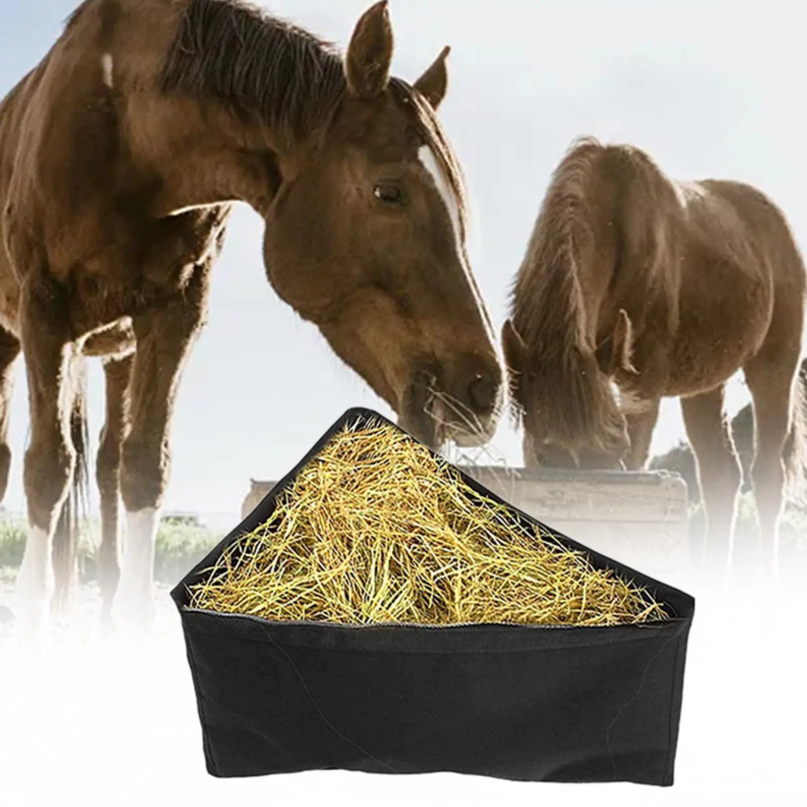 

Portable Hay Feeder Paddock Livestock Bunny Goats Horse Slow feed Hay Bag