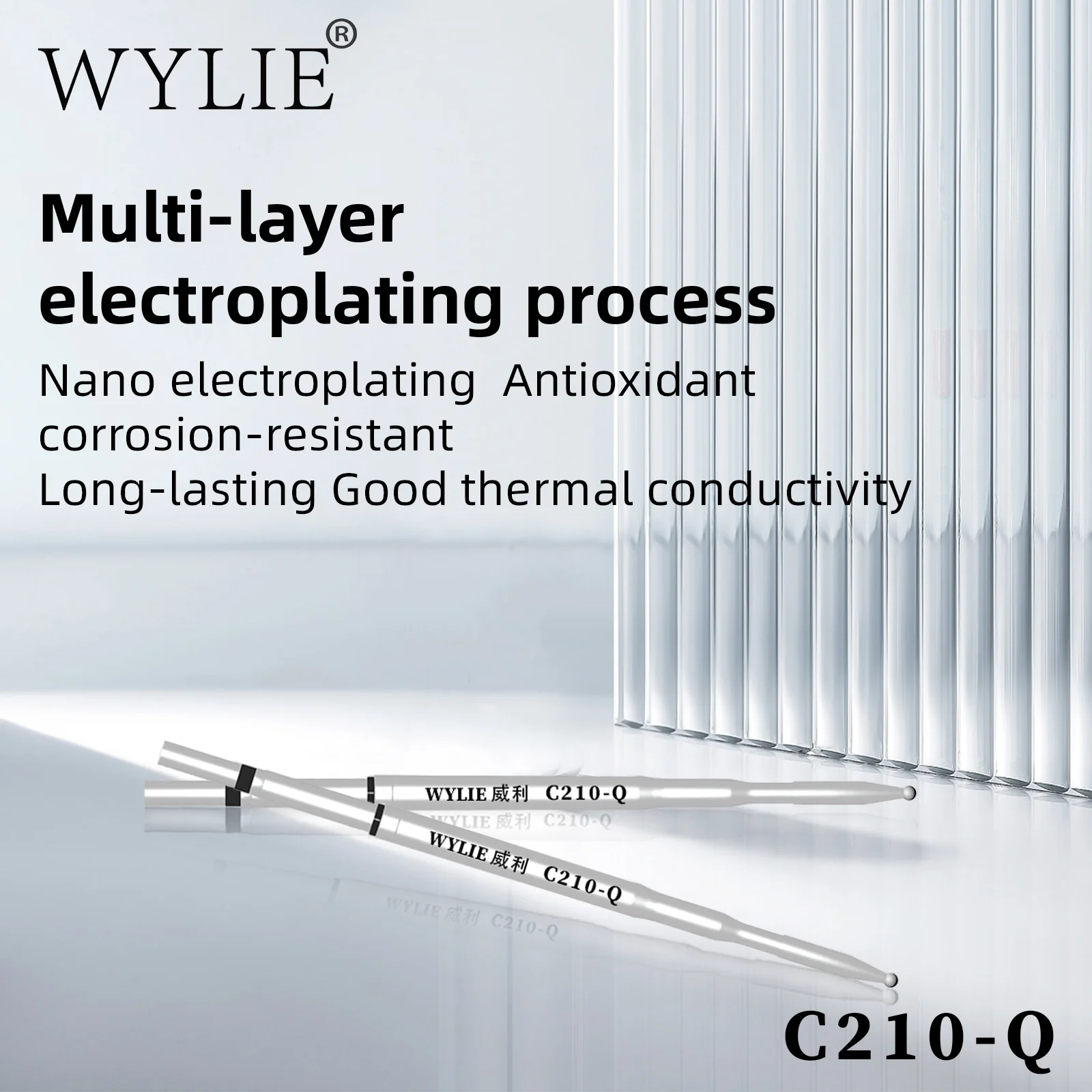 Фото WYLIE C210-Q Сферический паяльный наконечник 80 мм, нагревательный элемент, совместим с рукояткой T210, подходит для ремонта логических плат мобильных телефонов и BGA. №4