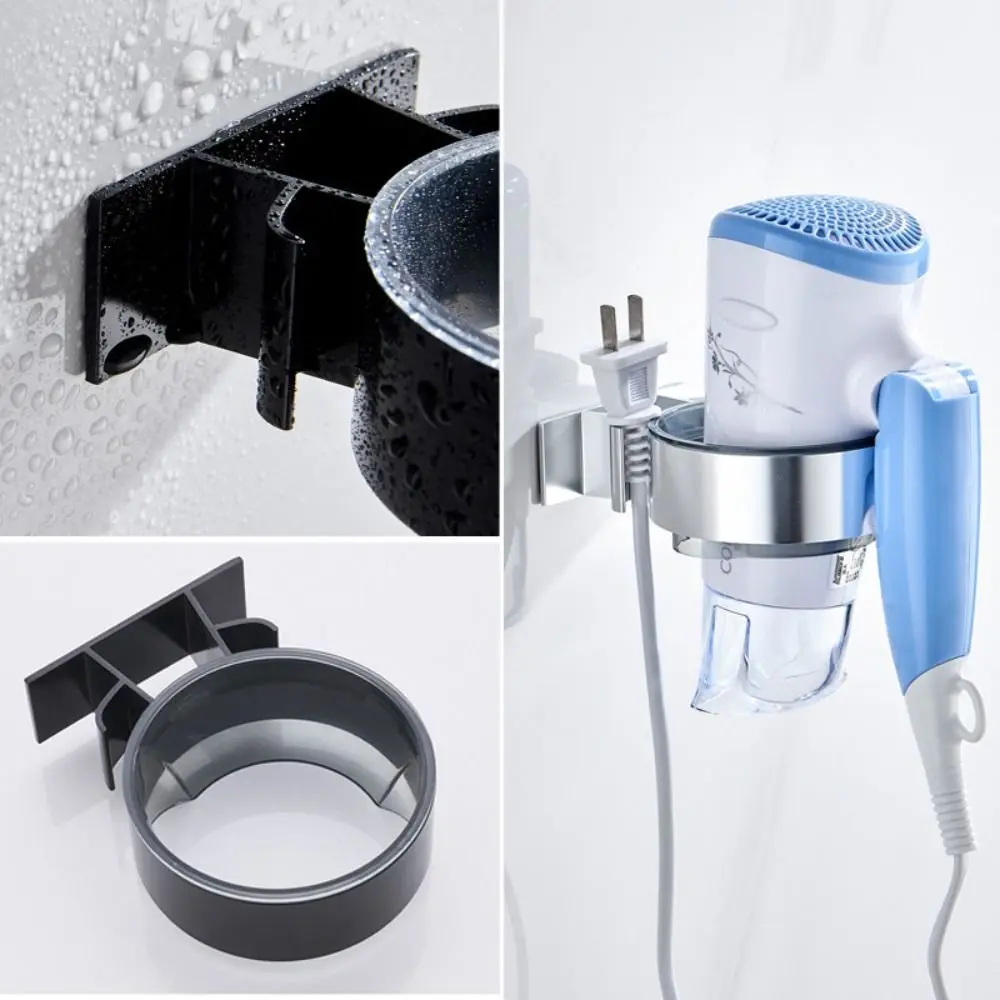 

Convenient Washroom Household Wall Mounted Stylist Tool Hairdryer Rack Bracket Hair Dryer Holder Bathroom Shelf