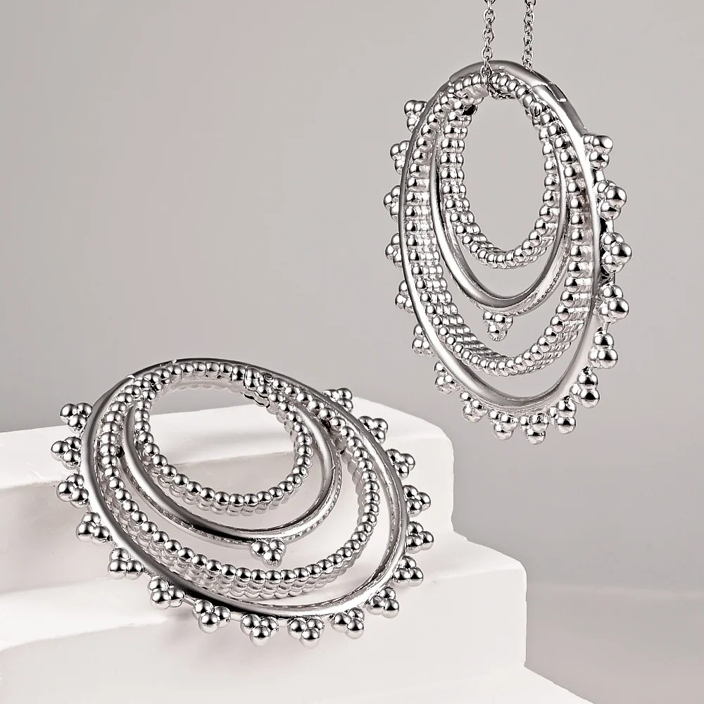 Vankula 2PCS Stainless Steel Fashion Beads Hoop Ear Weights Hangers Ear Gauges Plugs Expander Piercing Body Jewelry Stretcher