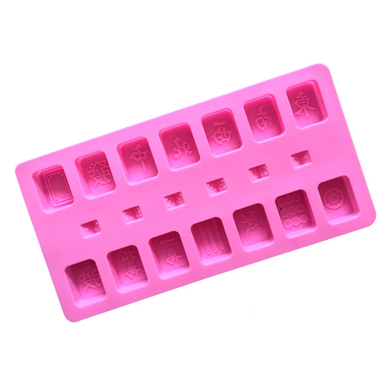 

Soap Mold Mahjong Shaped Silicone Candle Molds Cake Decoration Tools Baking Aromatherapy Handmade Making Chocolate Plaster Mould