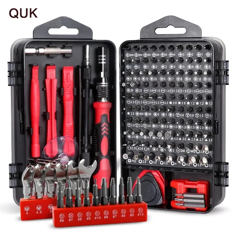 

QUK 138 In 1 Precision Screwdriver Set Magnetic Screw Driver Torx Bits Wrench Electrical Screwdrivers Nut Repair Hand Tools Kit