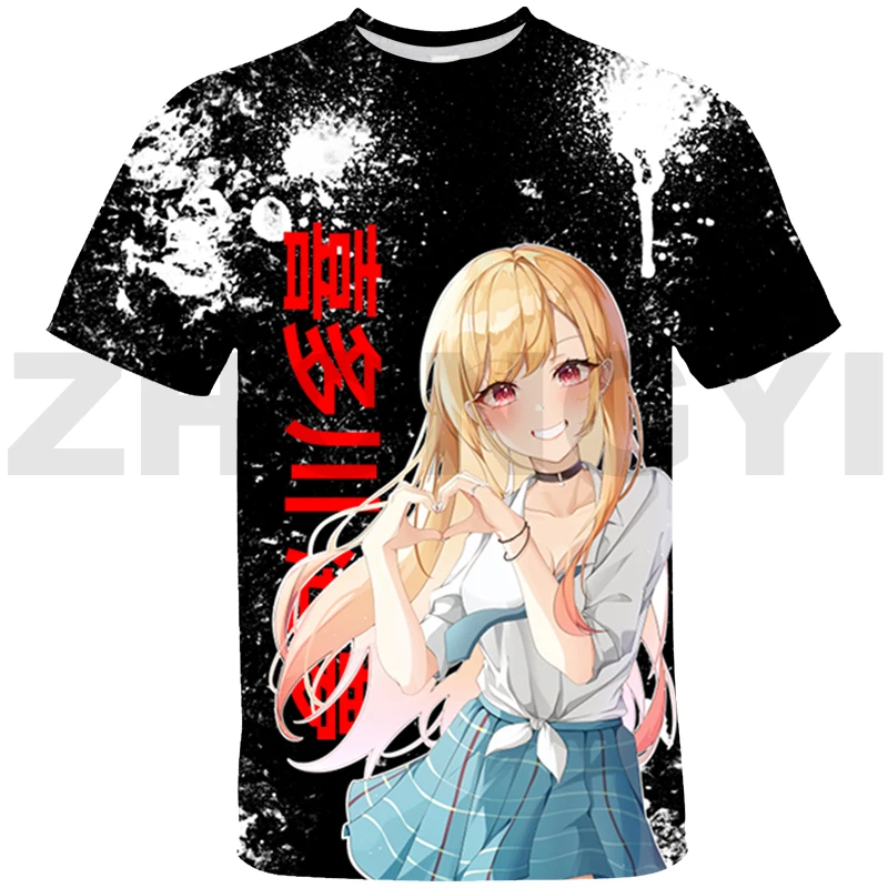 

Футболка с 3d-рисунком аниме, японская Марин и Китагава, топы для подростков, футболка с рисунком «мой костюм, дорогой», уличная одежда, футбо...