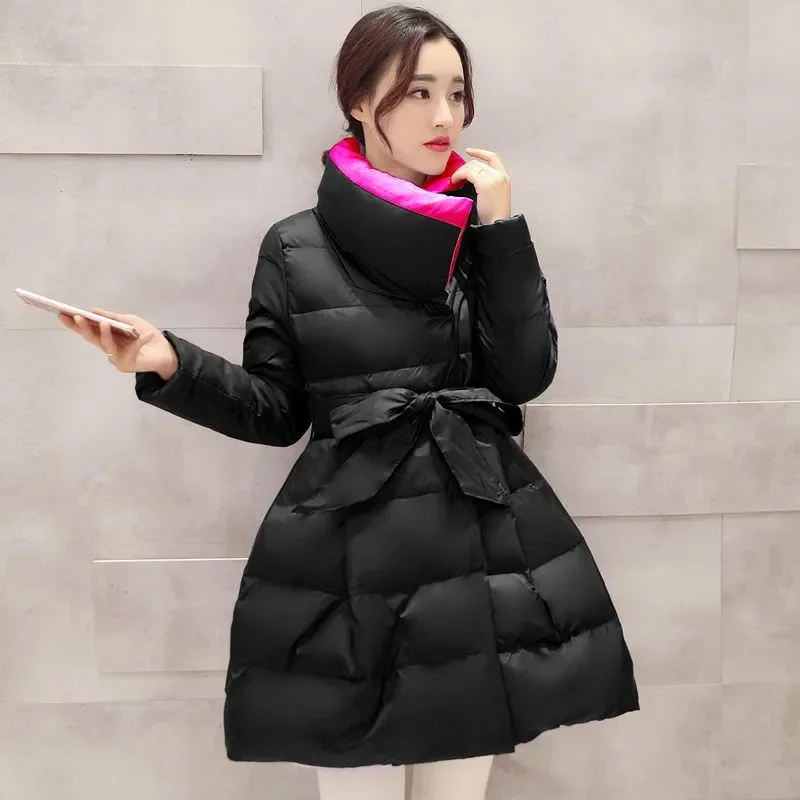 Women Jacket Parka Down Cotton Coat 2022 New Winter Jacket Slim Female Casual Long Warm Parkas Women's Outerwear Clothing