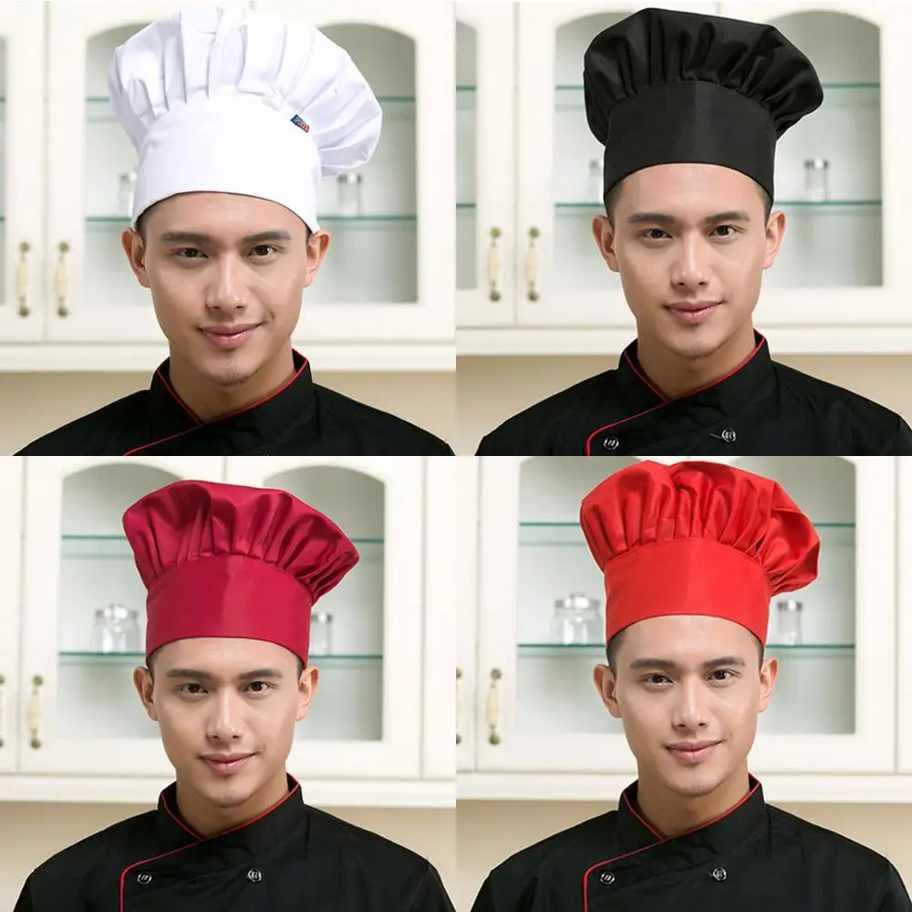 

Restaurant Chef Hat Baker Chef Adjustable Catering Elastic Kitchen Cook Hat Men Cap Kitchen Cook Uniform Kitchen Workwear Hat