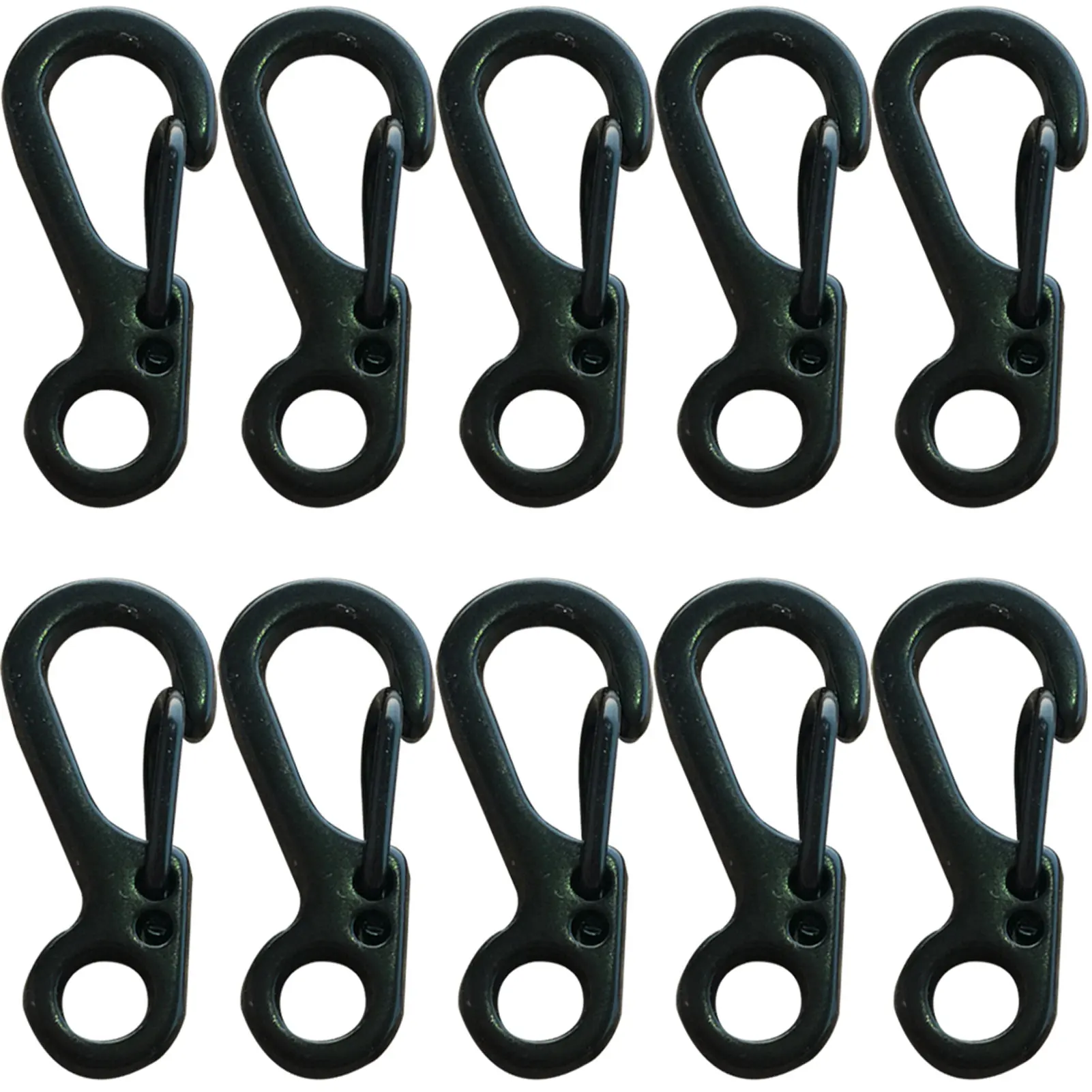 

10pcs Mountaineering Outdoor Carabiner Hook Durable Aluminum Alloy Snap Mini Keychain Camping Spring Clip Heavy Duty Buckle