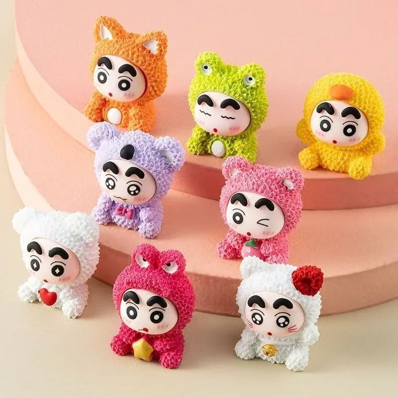 Фото Новые аксессуары Crayon Shin-chan: модные и милые аниме-украшения для рабочего стола в дофаминовых цветах, DIY-подарки №2