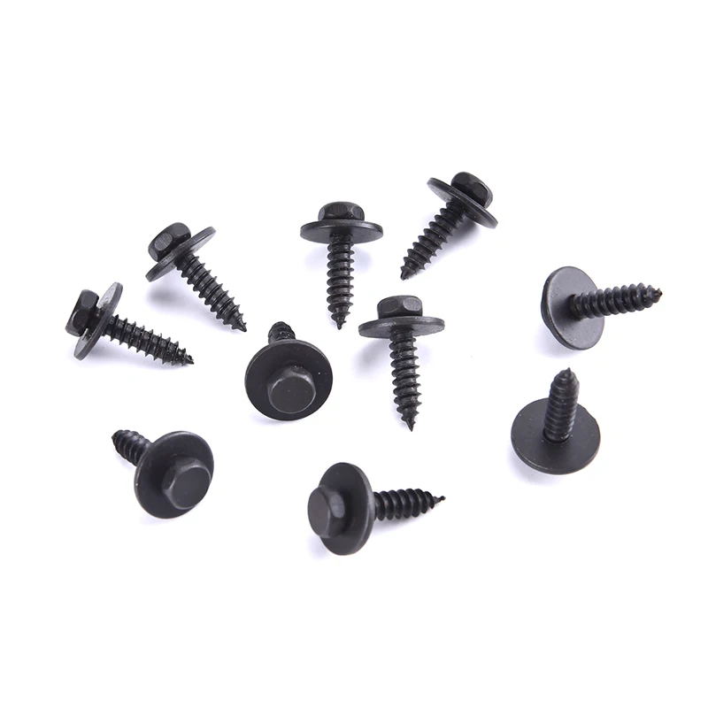 

10pcs/lot Universal Car Auto Self-Tapping Screws Captive Loose Washer C45