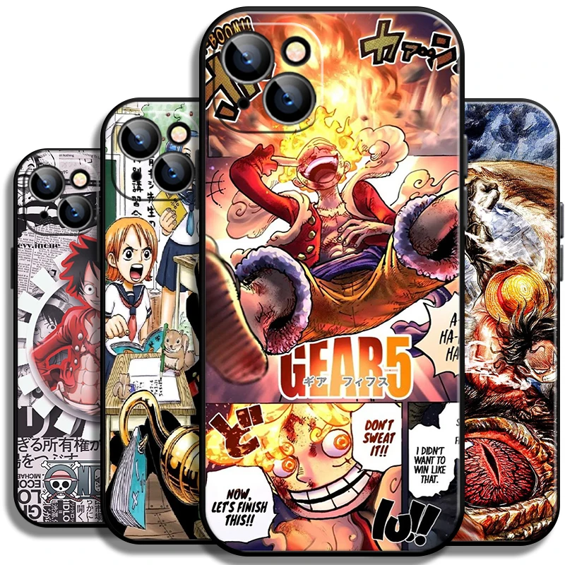 

Japan One Piece Luffy For Apple iPhone 13 12 11 Pro Mini X XR XS Max SE 5 6 6S 7 8 Plus Phone Case Liquid Silicon Coque