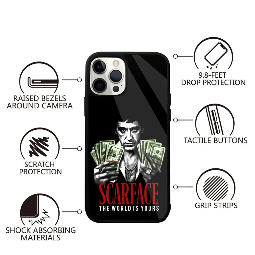 Чехол для телефона Scarfaces The World Is Yours с сильным магнитом IPhone 15 14 13 Pro Max Plus 11 12 Мини