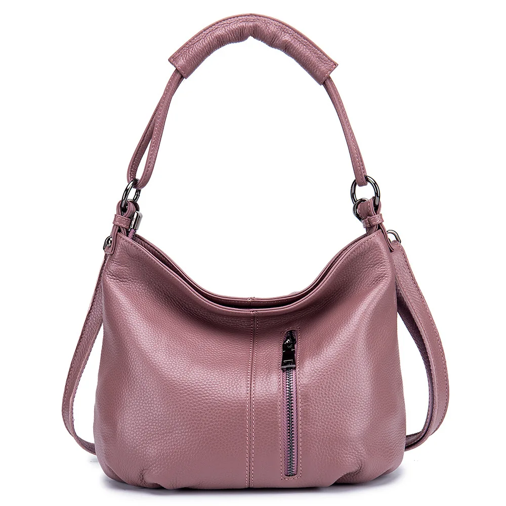 

Versatile Office Lady Single Shoulder Soft Top Layer Cow Leather Large Capacity Exquisite Sewing Crossbody Travel Bag